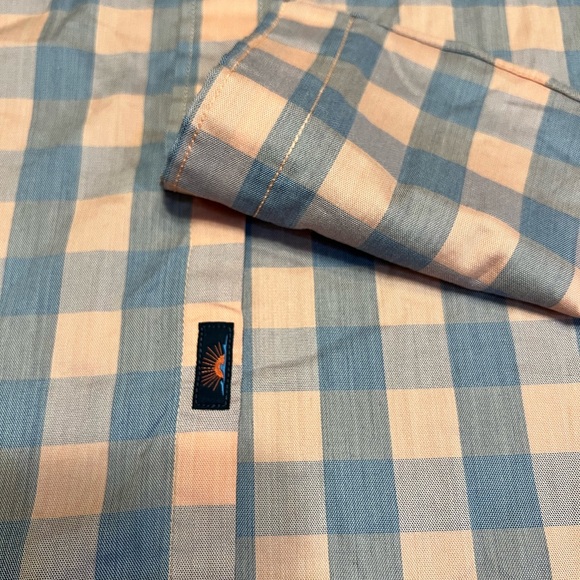 Faherty Shirt Mens Size XL Plaid Check Short Sleeve Performance Cotton Nylon - Picture 4 of 9